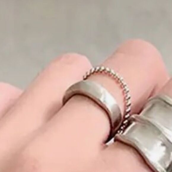 The Modern Chain Ring adjustable in 925 silver - Picture 3 of 9